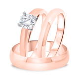 Photo of Jandi 3/4 ct tw. Lab Grown Diamond Round Solitaire Trio Set 10K Rose Gold [BT1702R-L070]