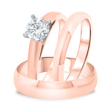Photo of Jandi 1 ct tw. Lab Grown Diamond Round Solitaire Trio Set 10K Rose Gold [BT1702R-L095]