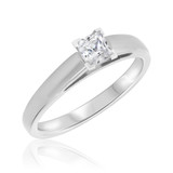 Photo of Jandi 1/2 ct tw. Lab Grown Diamond Princess Solitaire Engagement Ring 10K White Gold [BT1702WE-K045]