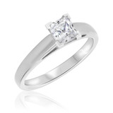 Photo of Jandi 1 ct tw. Lab Grown Diamond Princess Solitaire Engagement Ring 10K White Gold [BT1702WE-K095]