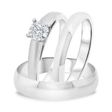 Photo of Jandi 1/2 ct tw. Lab Grown Diamond Round Solitaire Trio Set 14K White Gold [BT1702W-L045]