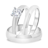 Photo of Jandi 3/4 ct tw. Lab Grown Diamond Round Solitaire Trio Set 14K White Gold [BT1702W-L070]