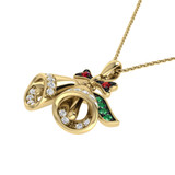 Photo of Winter Bells 1/6 Carat T.W. Pendant 14K Yellow Gold [CP989Y]