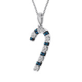 Photo of Candy Cane 1/6 Carat T.W. Pendant 14K White Gold [CP977W]