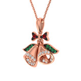 Photo of Winter Bells 1/6 Carat T.W. Pendant 14K Rose Gold [CP989R]