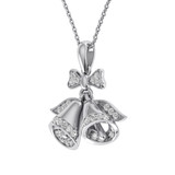 Photo of Snow Bells 1/5 Carat T.W. Pendant 10K White Gold [CP988W]