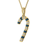 Photo of Candy Cane 1/6 CT. T.W. Pendant 10K Yellow Gold [CP977Y]