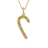 Photo of Candy Cane 1/6 CT. T.W. Pendant 10K Yellow Gold [CP977Y]
