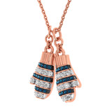 Photo of Frosty Mittens 1/4 CT. T.W. Pendant 10K Rose Gold [CP976R]