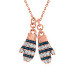 Photo of Frosty Mittens 1/4 CT. T.W. Pendant 10K Rose Gold [CP976R]