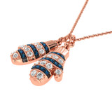 Photo of Frosty Mittens 1/4 CT. T.W. Pendant 10K Rose Gold [CP976R]