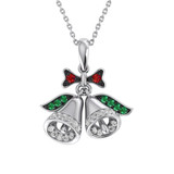 Photo of Winter Bells 1/6 CT. T.W. Pendant 10K White Gold [CP989W]