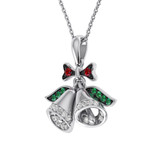 Photo of Winter Bells 1/6 CT. T.W. Pendant 10K White Gold [CP989W]