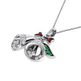 Photo of Winter Bells 1/6 CT. T.W. Pendant 10K White Gold [CP989W]