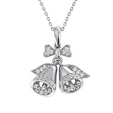 Photo of Snow Bells 1/5 CT. T.W. Pendant 14K White Gold [CP988W]