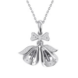 Photo of Snow Bells 1/5 CT. T.W. Pendant 14K White Gold [CP988W]