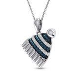 Photo of Frosty Hat 1/3 Carat T.W. Pendant 10K White Gold [CP975W]