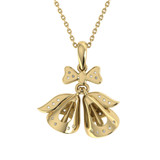 Photo of Snow Bells 1/5 CT. T.W. Pendant 14K Yellow Gold [CP988Y]