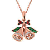 Photo of Winter Bells 1/6 CT. T.W. Pendant 10K Rose Gold [CP989R]