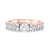 Photo of Dothan 1 1/10 ct tw. Lab Grown Diamond Round Solitaire Bridal Set 10K Rose Gold [BR1414R-C000]