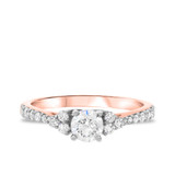 Photo of Dothan 1 1/10 ct tw. Lab Grown Diamond Round Solitaire Bridal Set 10K Rose Gold [BT1414RE-C000]