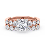 Photo of Oxley 2 ct tw. Lab Grown Diamond Round Solitaire Bridal Set 10K Rose Gold [BR1405R-L095]