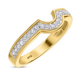 Photo of Salima 7/8 Carat T.W. Blue Diamond (Treated) Round Solitaire Bridal Set 14K Yellow Gold [BT215YL]