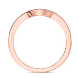 Photo of Salima 7/8 Carat T.W. Blue Diamond Round Solitaire Bridal Set 14K Rose Solid Gold [BT215RL]