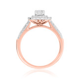 Photo of Julie 1 1/7 Carat T.W. Diamond Cushion Solitaire Bridal Set 10K Rose Gold [BT684RE-R029]