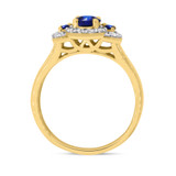 Photo of Azaleia 7/8 Carat T.W. Sapphire and diamond Engagement Ring 10K Yellow Gold [BT876YE-C000]