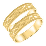Photo of Frances Same Sex Mens Band Set 10K Yellow Gold [WM335Y]