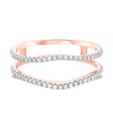 Photo of Dashiell 1 1/10 Carat T.W. Diamond Cushion Cluster Bridal Set 14K Rose Gold [BT201RL]