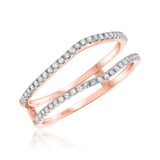 Photo of Dashiell 1 1/10 Carat T.W. Diamond Cushion Cluster Bridal Set 14K Rose Gold [BT201RL]