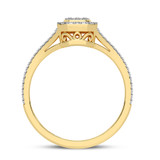 Photo of Clarie 3/4 Carat T.W. Diamond Fancy Cluster Bridal Set 14K Yellow Gold [BT479YE-C000]
