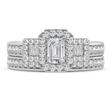 Photo of Sapphira 2 CT. T.W. Emerald Solitaire Bridal Set P95T Platinum Gold [BR5012P-E090]