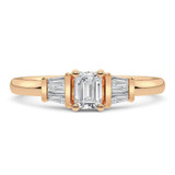Photo of Javan 1 1/3 CT. T.W. Diamond Emerald Solitaire Bridal Set 14K Rose Gold [BT5007RE-E070]