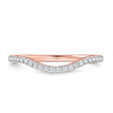 Photo of Chiffon 1 7/8 CT. T.W. Morganite and Diamond Matching Bridal Ring Set 14K Rose Gold [BT5047RL]