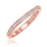 Photo of Declan 3/4 Carat T.W. Diamond Princess Cluster Bridal Set 14K Rose Gold [BT482RL]
