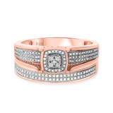 Photo of Casey 1/3 Carat T.W. Diamond Fancy Cluster Bridal Set 10K Rose Gold [BR429R-C000]