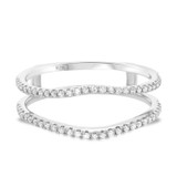 Photo of Dashiell 1 1/10 Carat T.W. Diamond Cushion Cluster Bridal Set 14K White Gold [BT201WL]