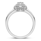 Photo of London 1/2 CT. T.W. Diamond Round Cluster Bridal Set 14K White Gold [BT5035WE-C000]
