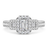 Photo of Sapphira 2 CT. T.W. Diamond Emerald Solitaire Bridal Set 14K White Gold [BT5012WE-E090]
