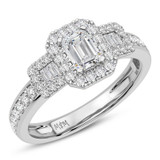 Photo of Sapphira 2 CT. T.W. Diamond Emerald Solitaire Bridal Set 14K White Gold [BT5012WE-E090]