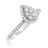 Photo of Harley 3/4 CT. T.W. Diamond Pear Cluster Bridal Set 10K White Gold [BT432WE-C000]