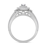 Photo of Declan 3/4 CT. T.W. Diamond Princess Cluster Bridal Set 10K White Gold [BT482WE-C000]