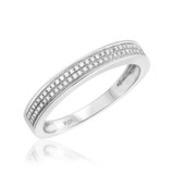 Photo of Casey 1/3 CT. T.W. Diamond Fancy Cluster Bridal Set 10K White Gold [BT429WL]