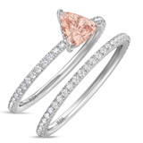 Photo of Fawn 1 3/8 CT. T.W. Fancy Solitaire Bridal Set P95T Platinum Gold [BR5048P-C000]