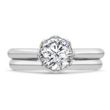Photo of Beatrix 1 ct tw. Lab Grown Diamond Round Solitaire Bridal Set 950 Platinum [BR5900P-L095]