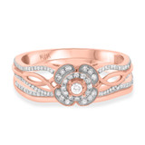 Photo of Dolley 3/8 Carat T.W. Diamond Fancy Cluster Bridal Set 14K Rose Gold [BR205R-C000]