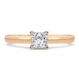 Photo of Trissa 1 1/2 CT. T.W. Diamond Princess Solitaire Bridal Set 14K Rose Gold [BT5022RE-H095]